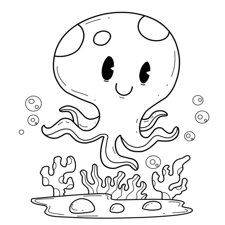 Free Octopus Picture To Color In