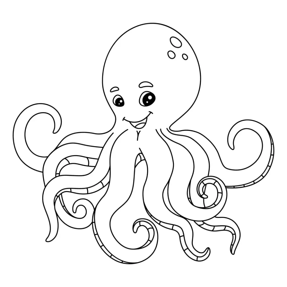 Free Octopus Picture To Color In