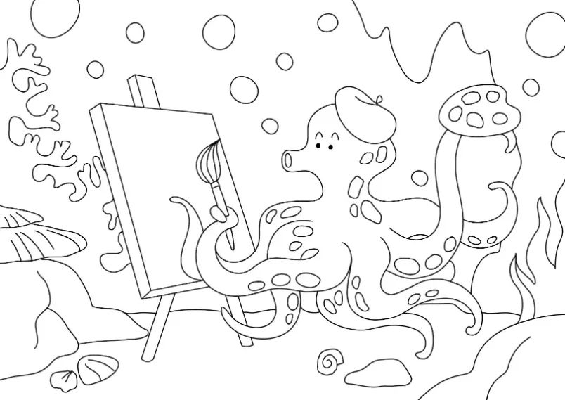 Free Octopus Picture To Color In