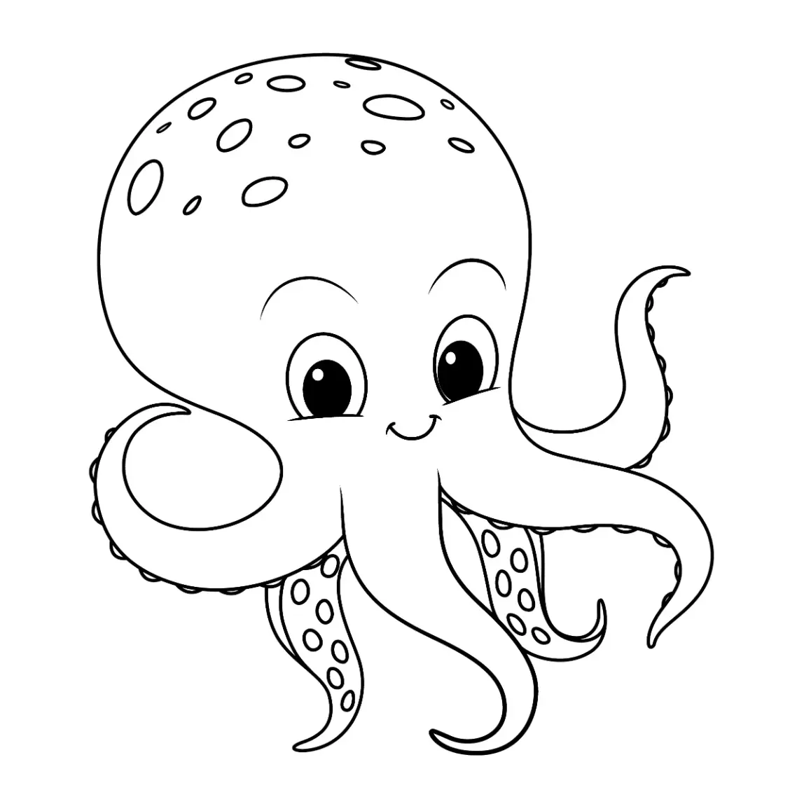 Free Octopus Picture To Color In