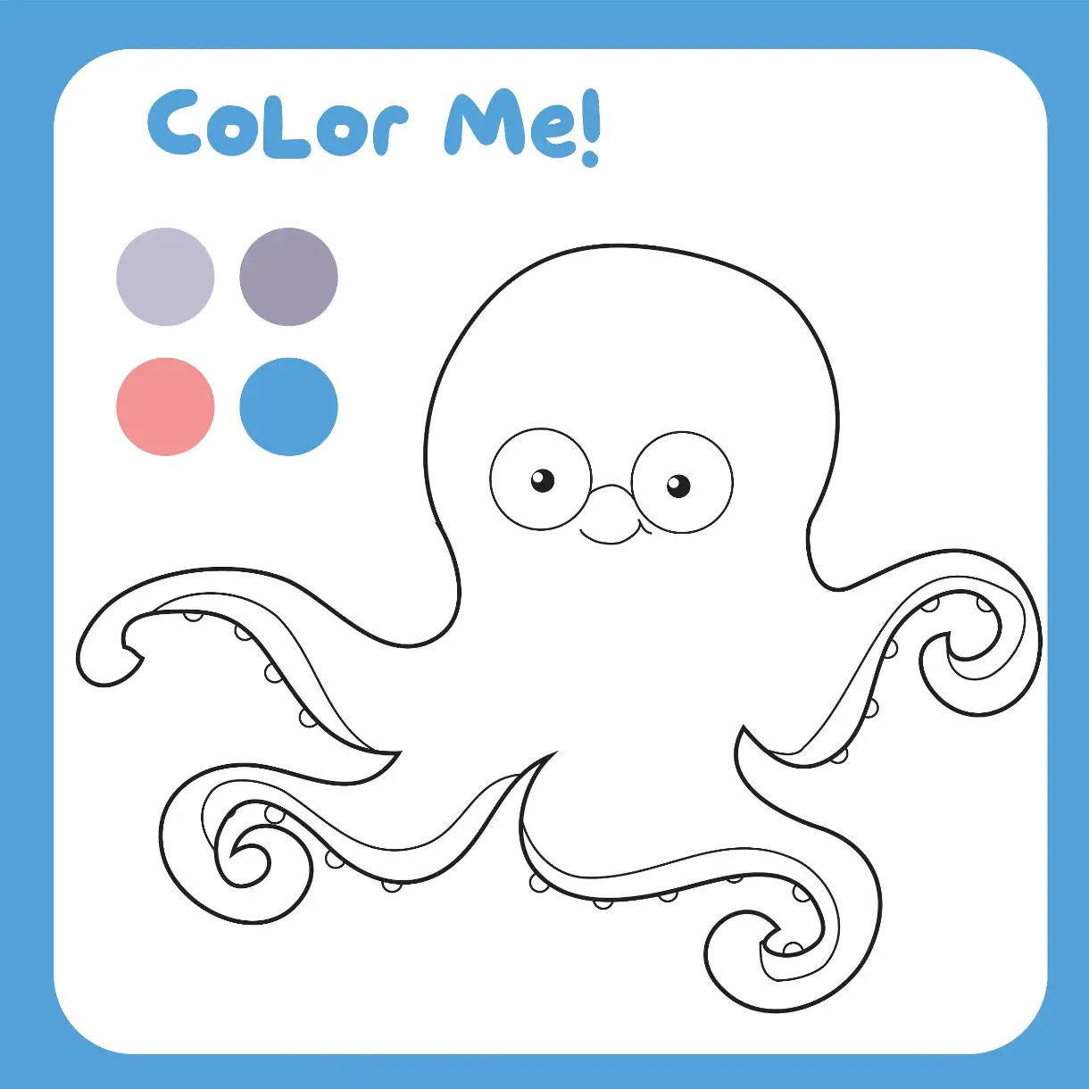 Free Octopus Picture To Color In