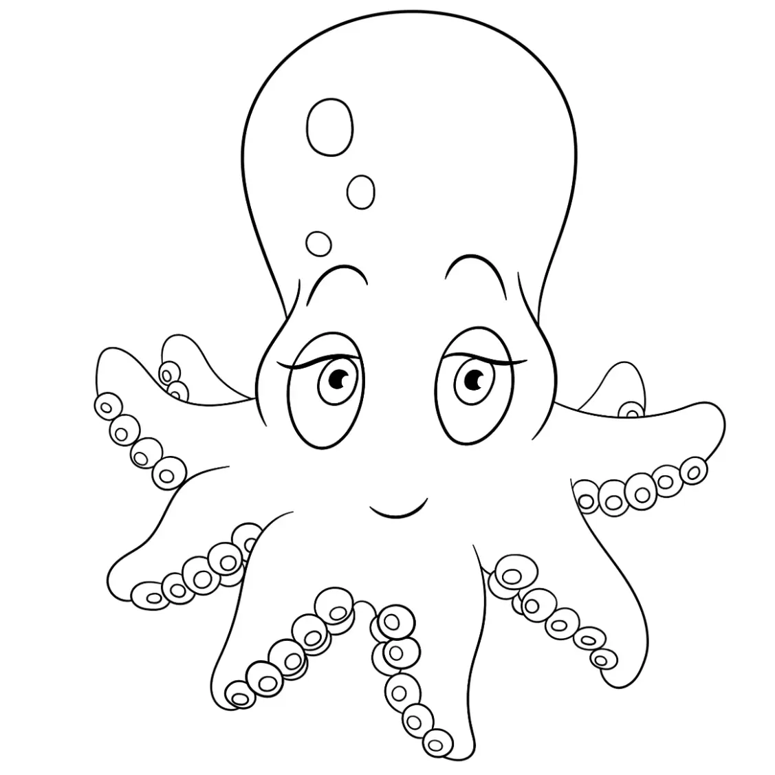 Free Octopus Picture To Color In