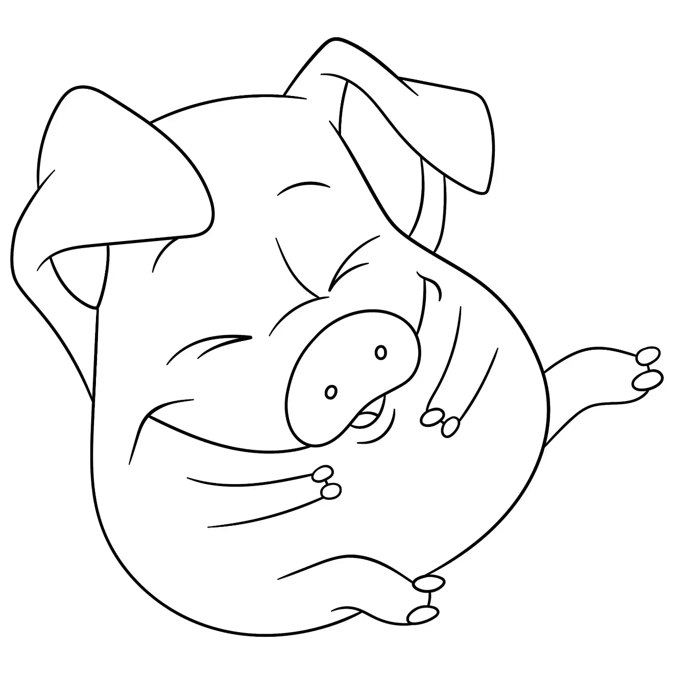 Free Pig Picture To Color In