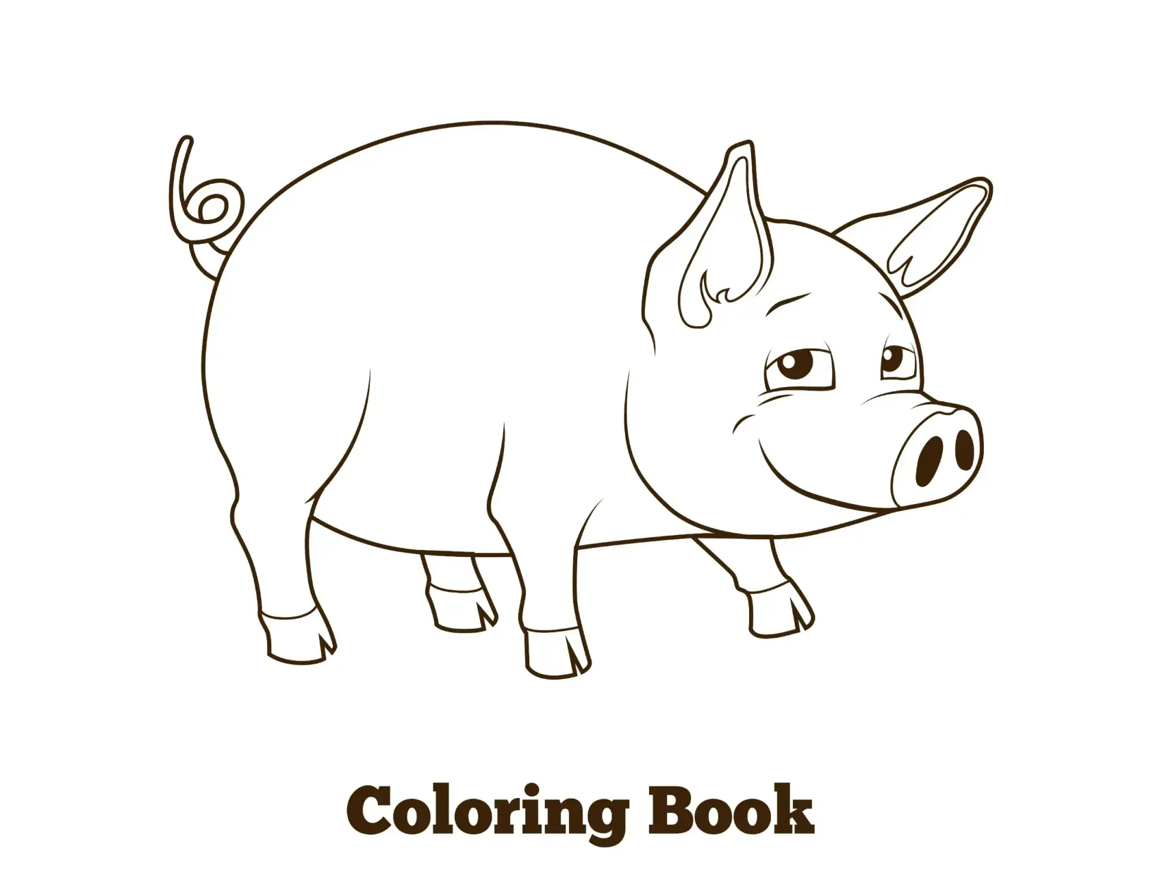 Free Pig Picture To Color In