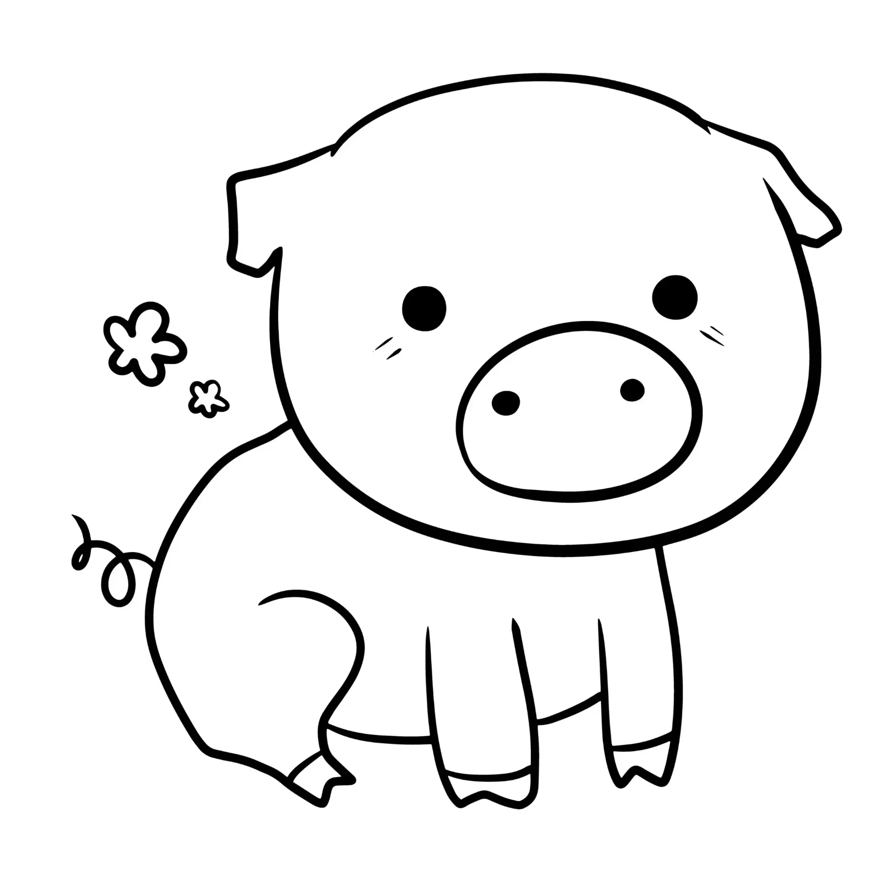 Free Pig Picture To Color In