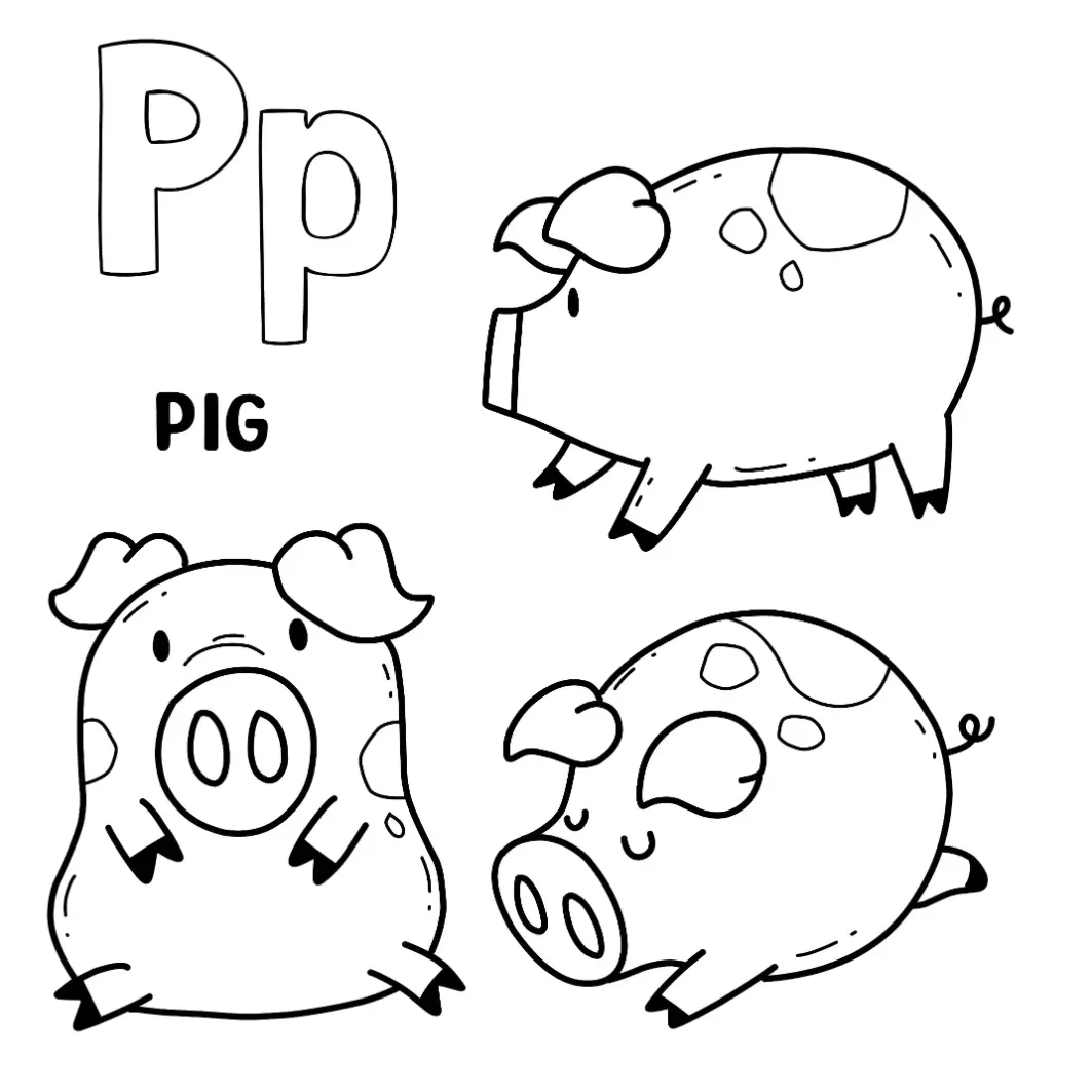 Free Pig Picture To Color In