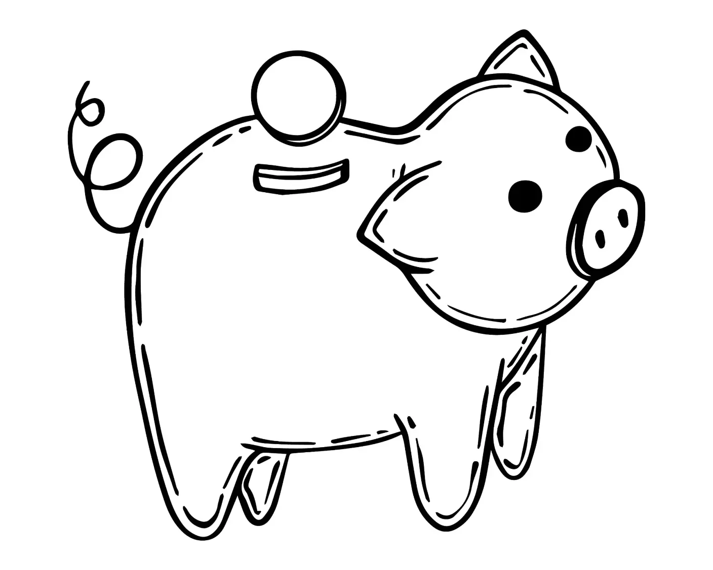 Free Pig Picture To Color In