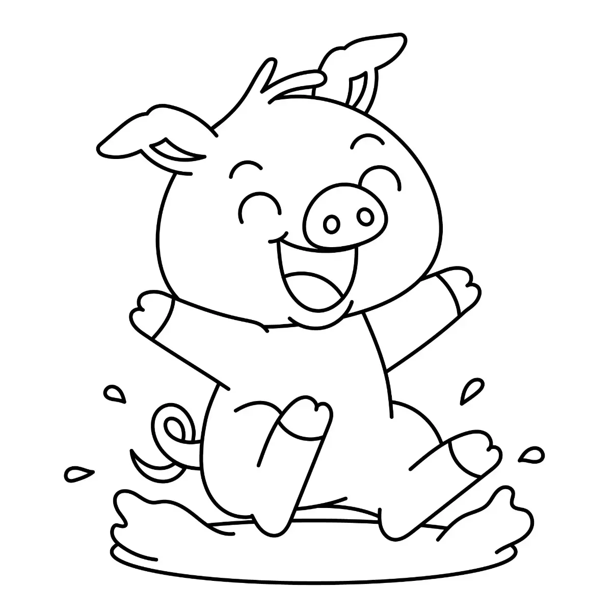 Free Pig Picture To Color In