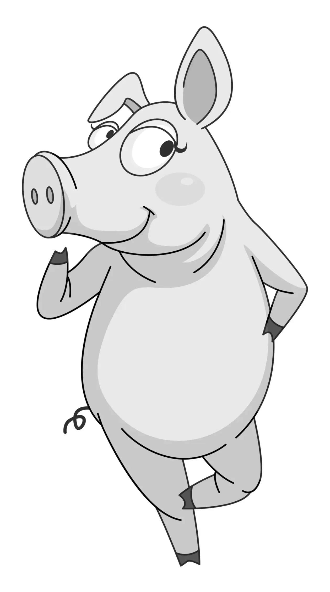 Free Pig Picture To Color In