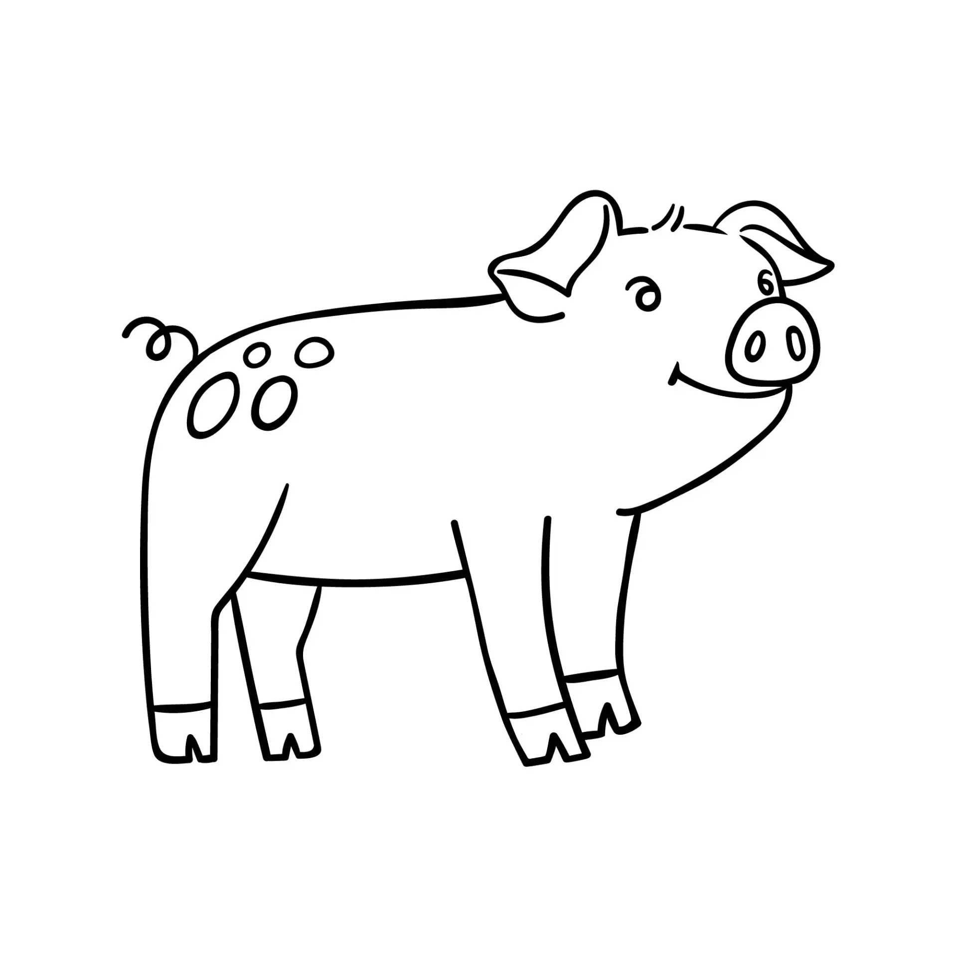 Free Pig Picture To Color In