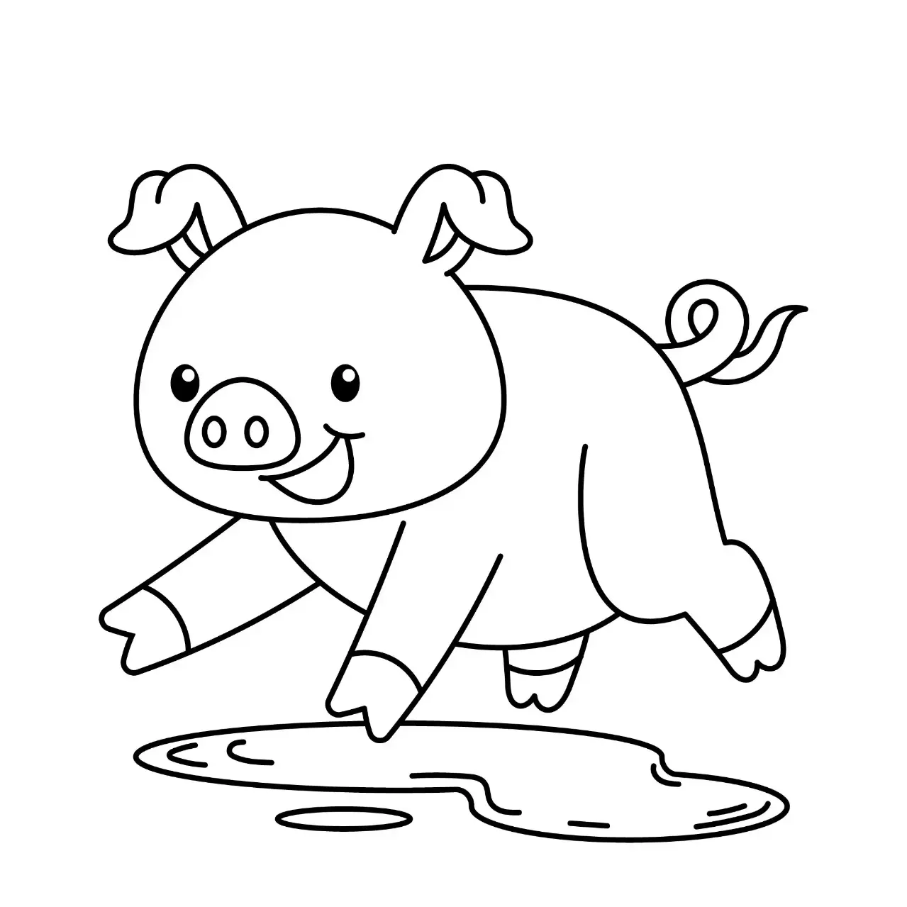 Free Pig Picture To Color In