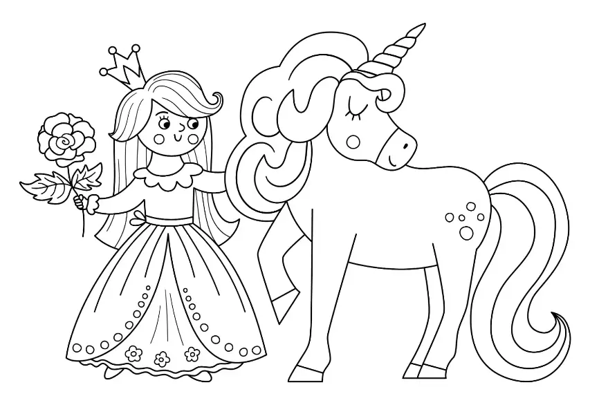 Free Princess Picture To Color In