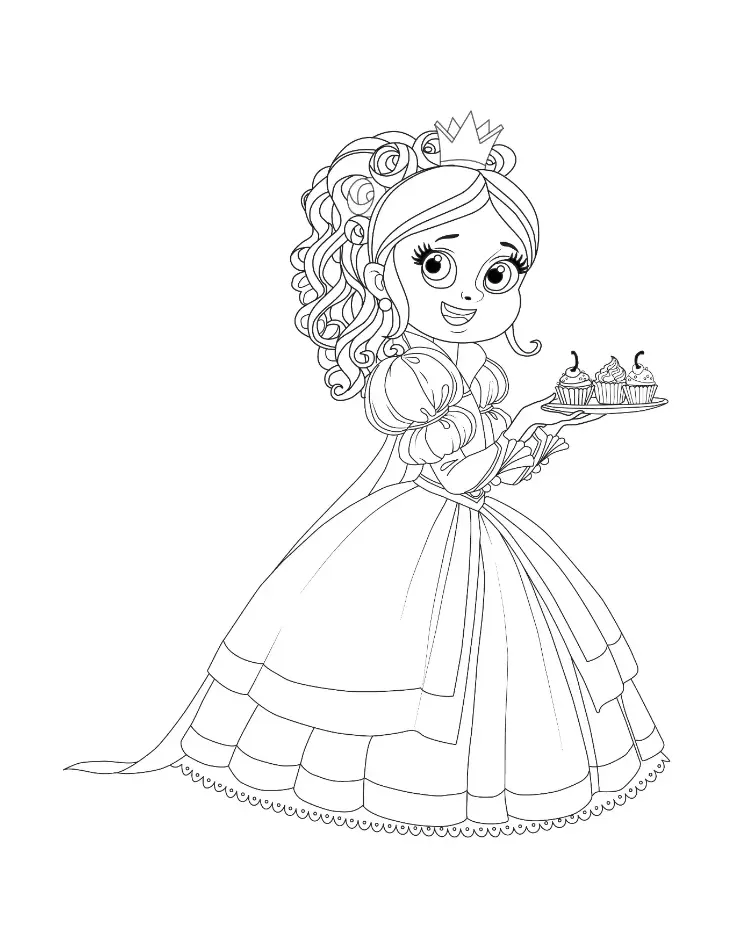 Free Princess Picture To Color In