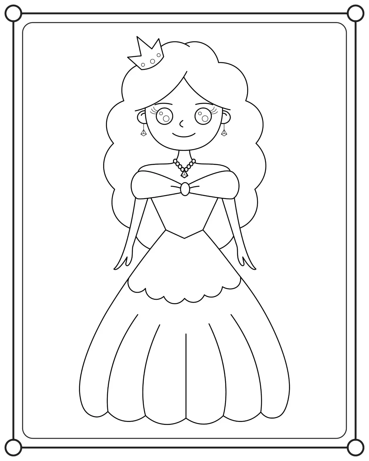 Free Princess Picture To Color In