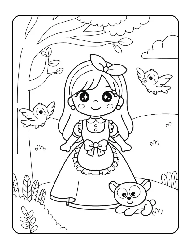 Free Princess Picture To Color In