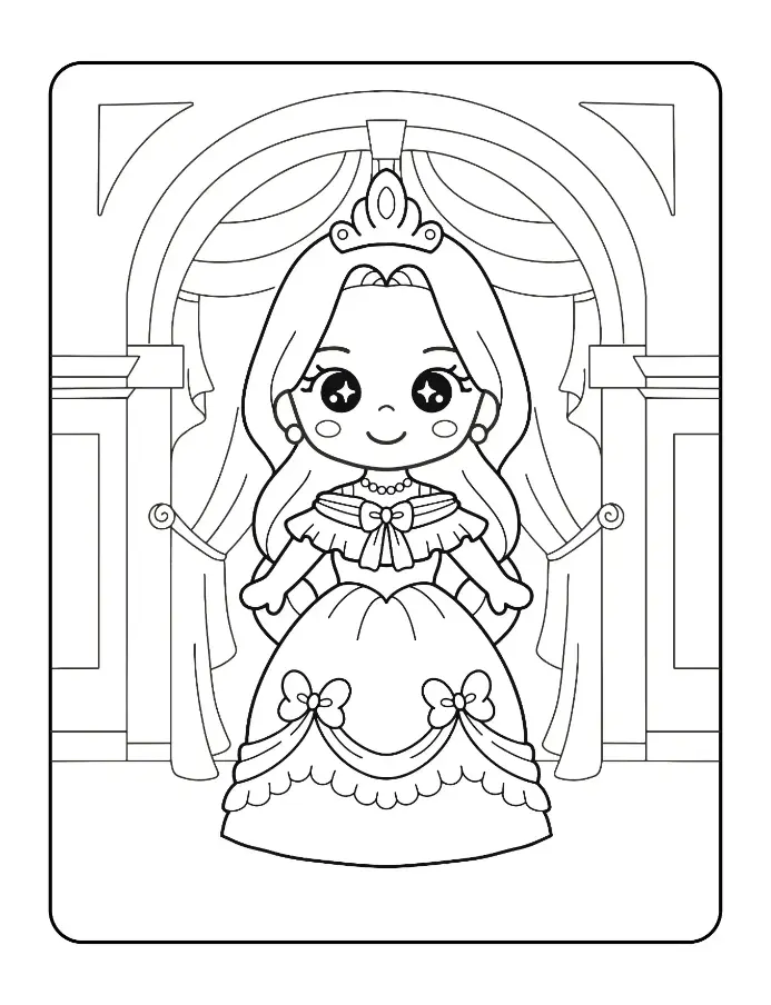 Free Princess Picture To Color In