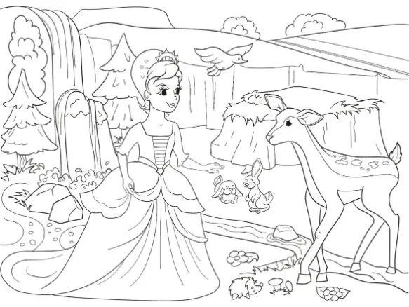 Free Princess Picture To Color In