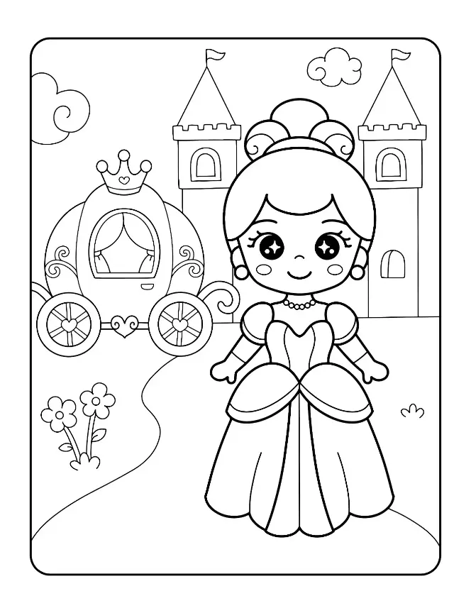 Free Princess Picture To Color In