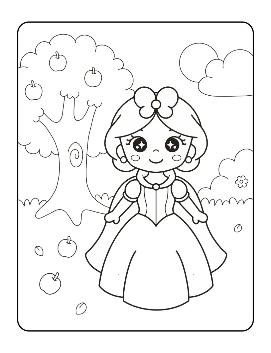 Free Princess Picture To Color In