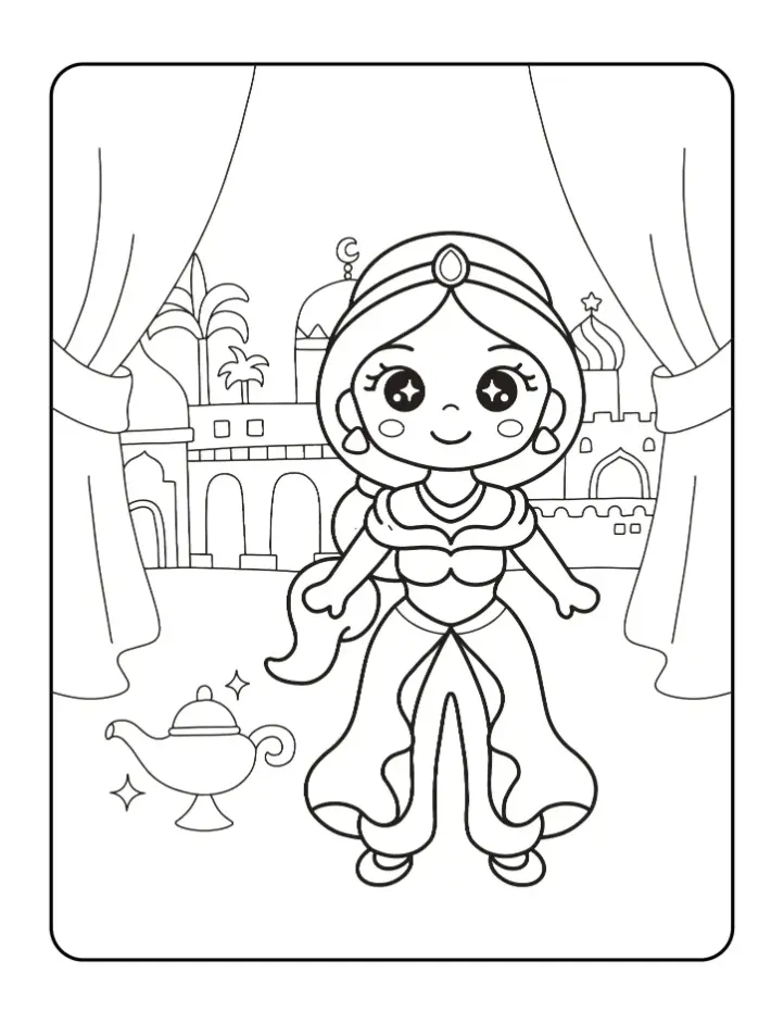 Free Princess Picture To Color In