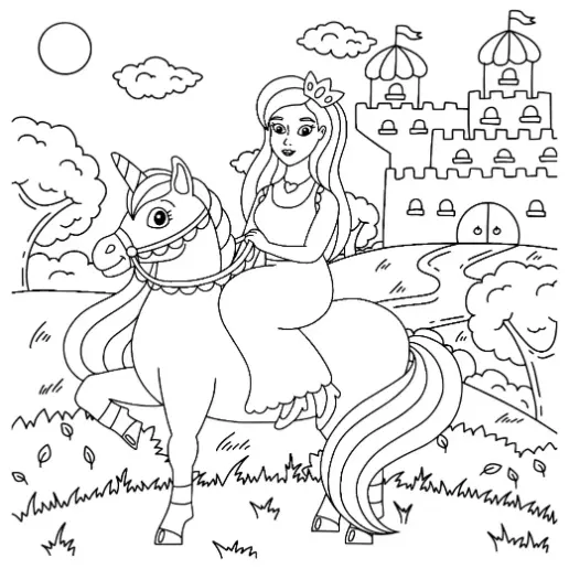 Free Princess Picture To Color In