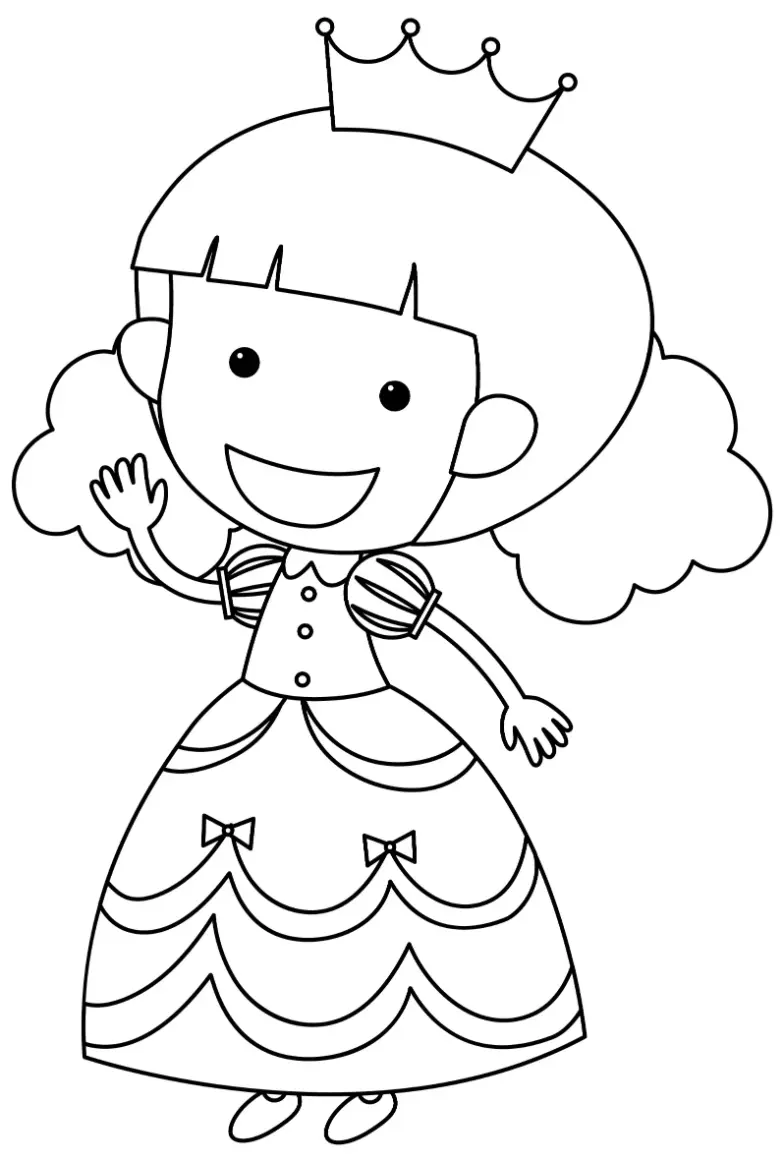 Free Princess Picture To Color In