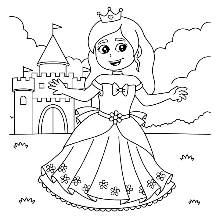 Free Princess Picture To Color In