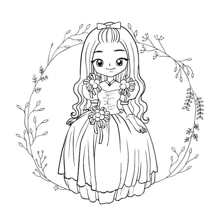 Free Princess Picture To Color In