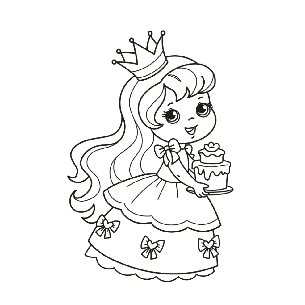 Free Princess Picture To Color In