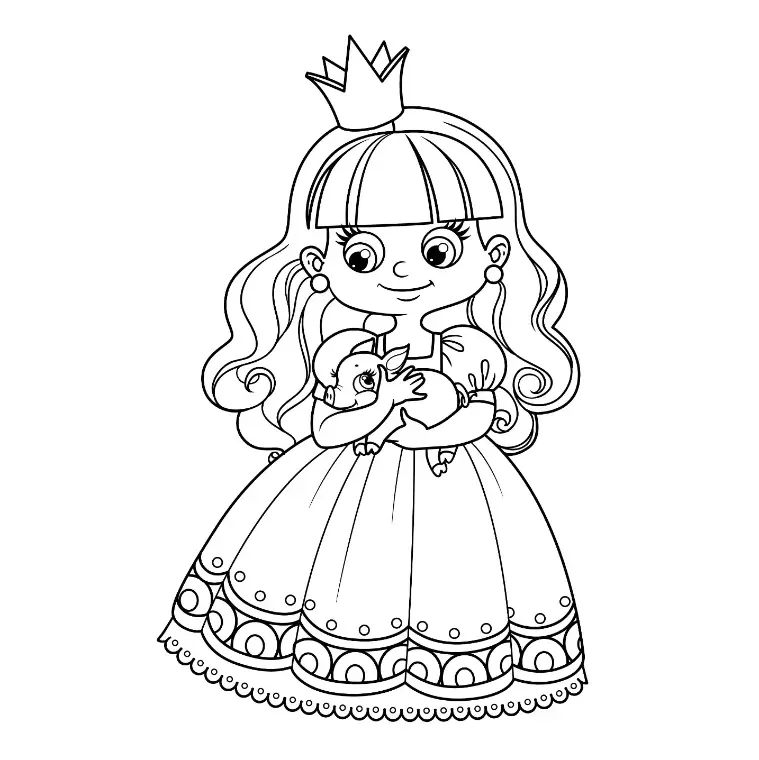 Free Princess Picture To Color In