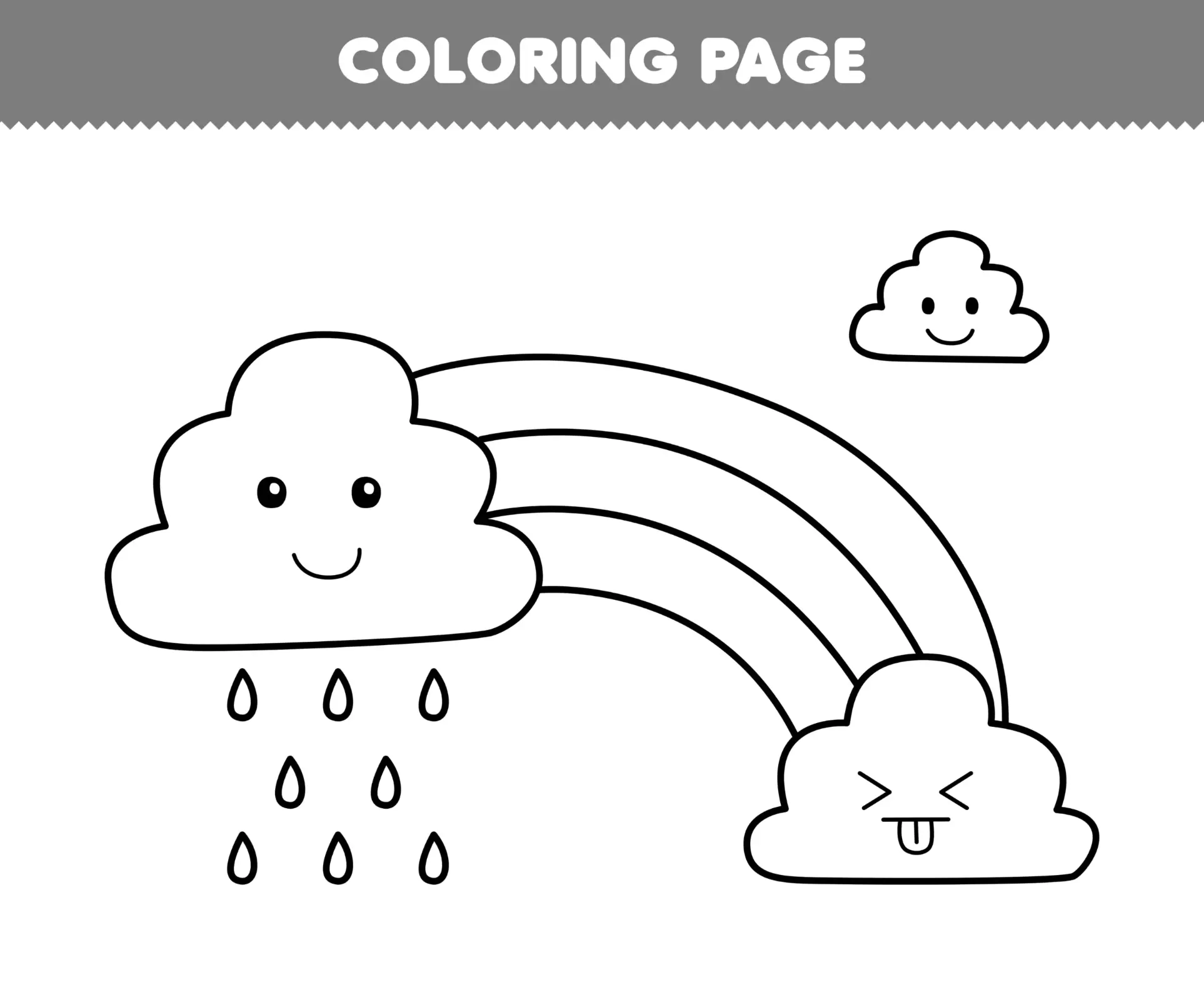 Free Rainbow Picture To Color In