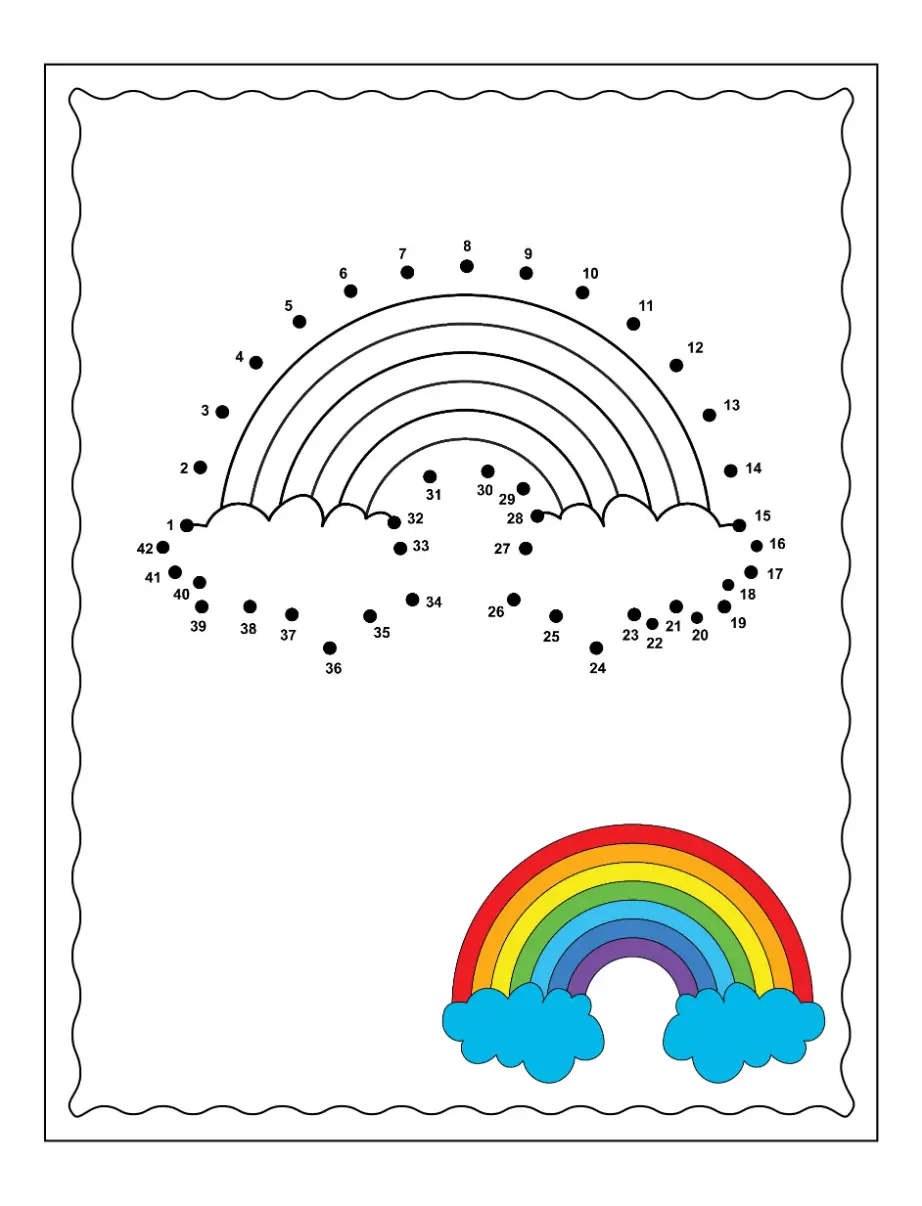 Free Rainbow Picture To Color In