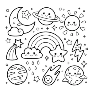 Free Rainbow Picture To Color In