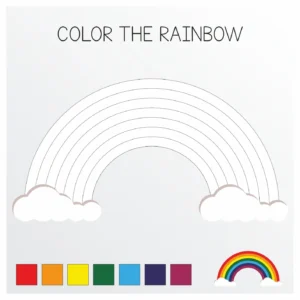 Free Rainbow Picture To Color In