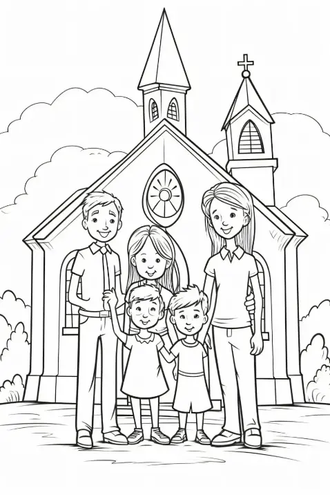 Free Religion Picture To Color In