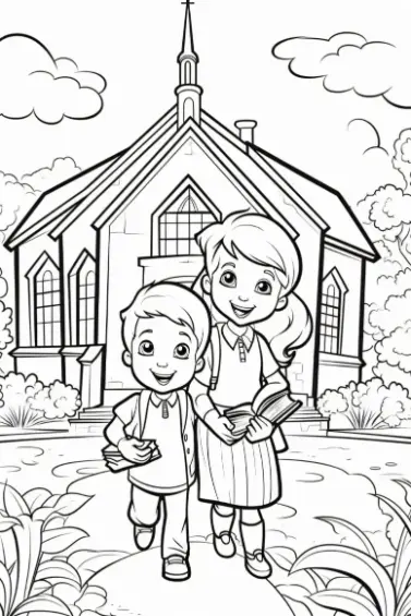 Free Religion Picture To Color In