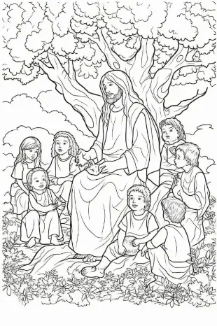 Free Religion Picture To Color In