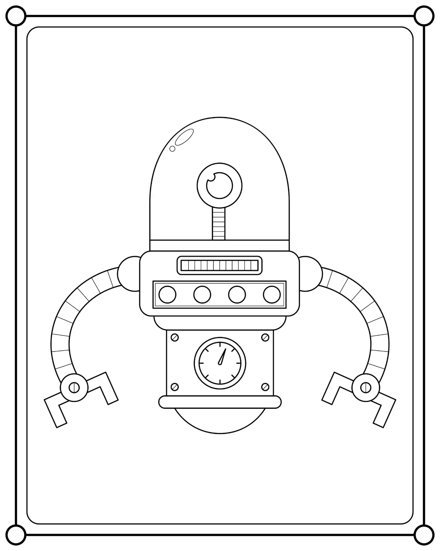 Free Robot Picture To Color In