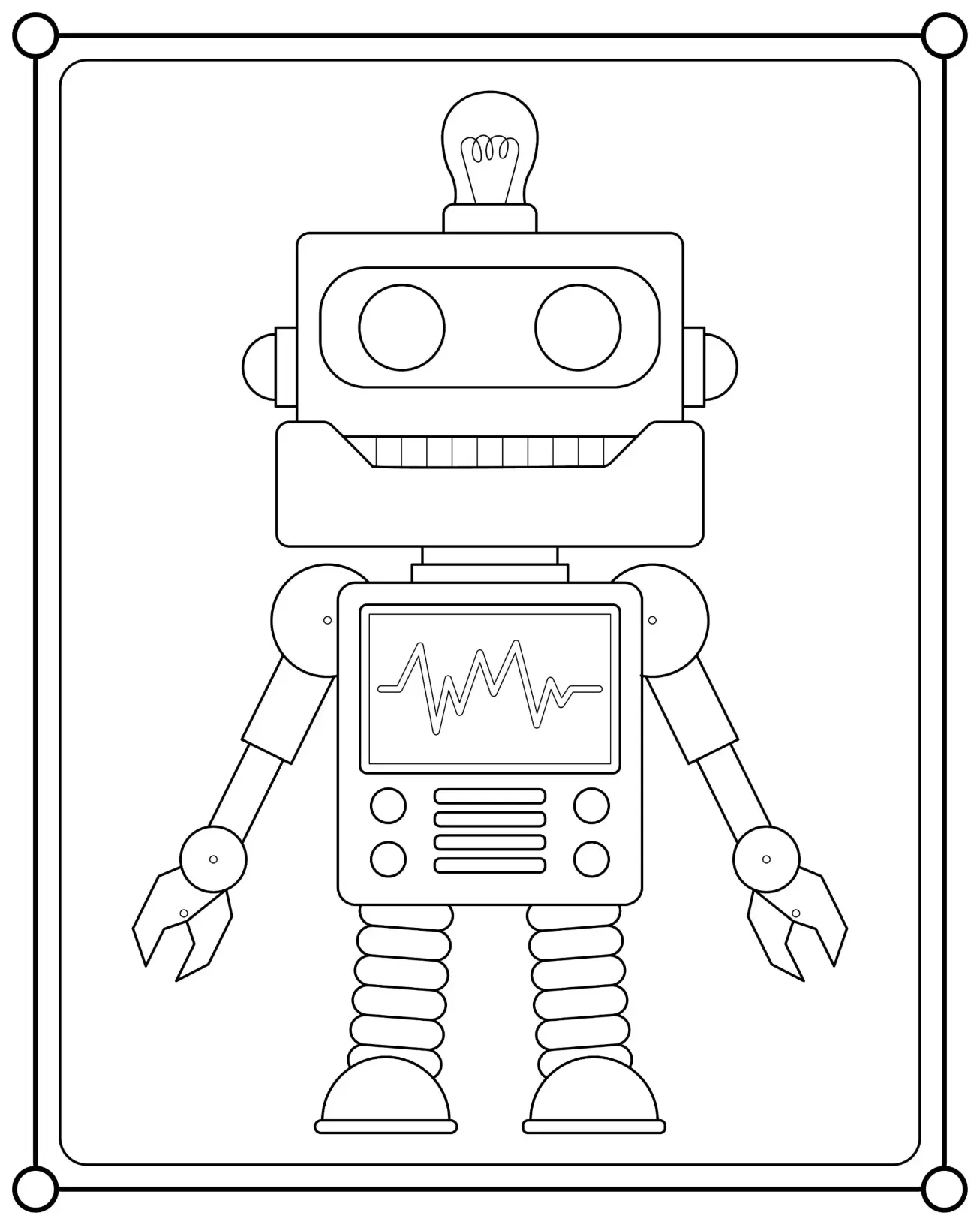 Free Robot Picture To Color In