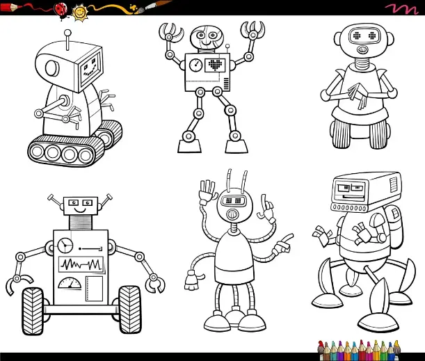 Free Robot Picture To Color In