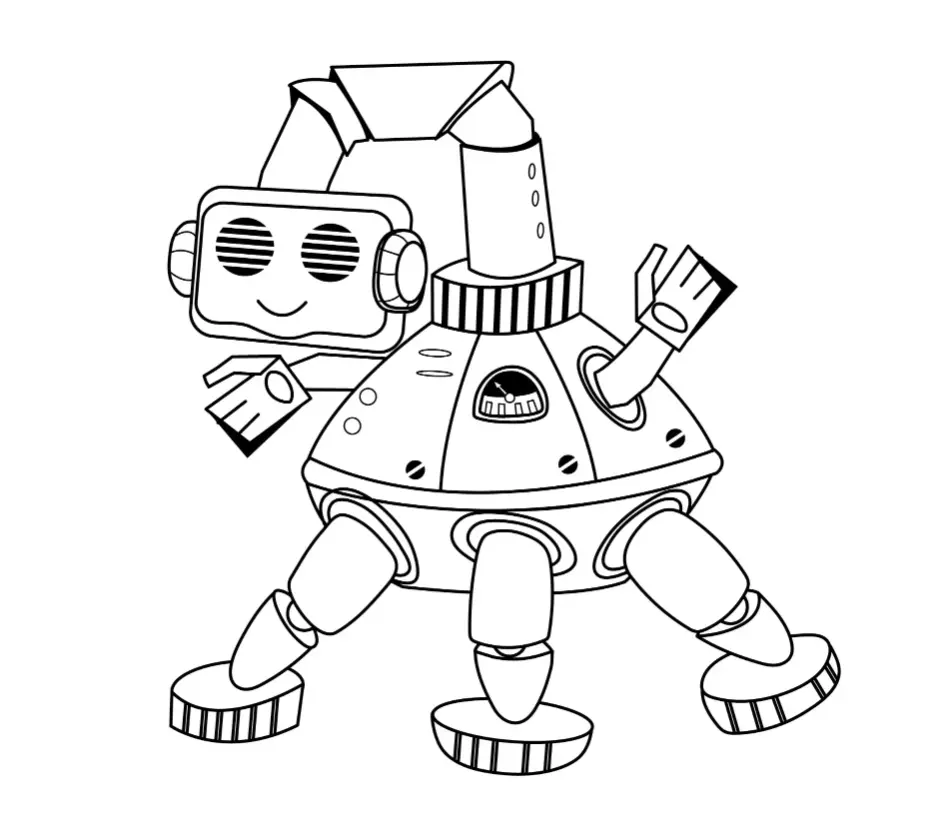 Free Robot Picture To Color In