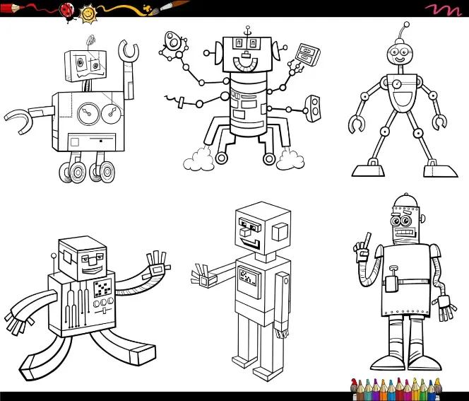 Free Robot Picture To Color In