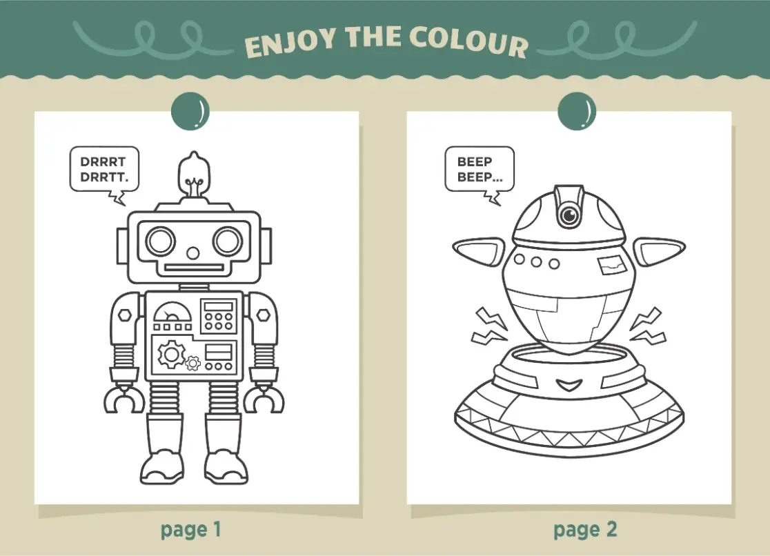 Free Robot Picture To Color In