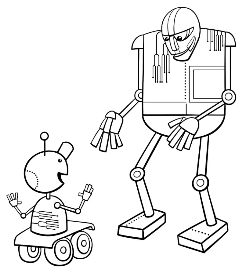 Free Robot Picture To Color In