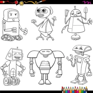 Free Robot Picture To Color In