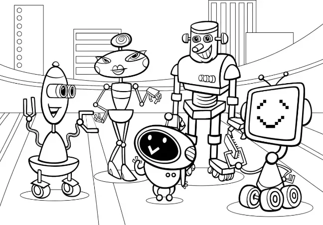 Free Robot Picture To Color In