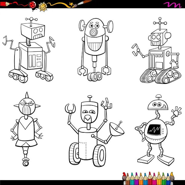 Free Robot Picture To Color In