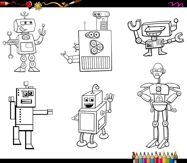 Free Robot Picture To Color In