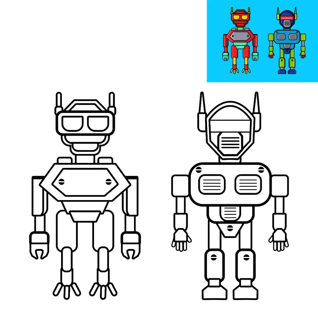 Free Robot Picture To Color In