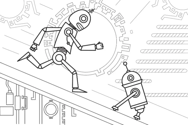 Free Robot Picture To Color In